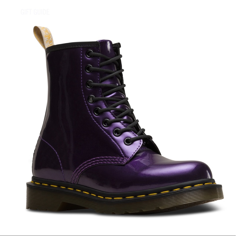 VEGAN 1460 DARK PURPLE CHROME METALLIC